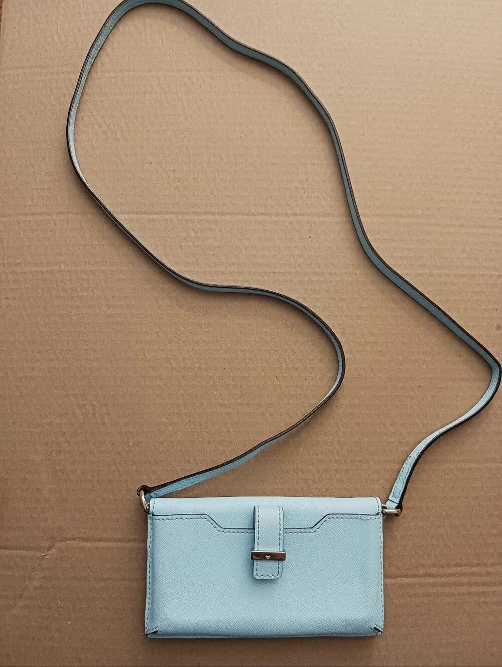 2014 Kate Spade Crossbody Wallet Wristlet IPhone Case Atoll Blue Very Good